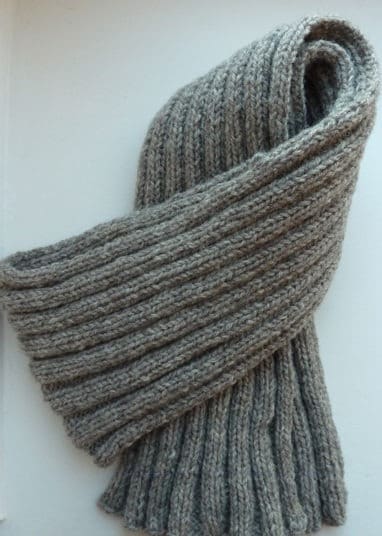Shetland Wool Mid Grey Scarf