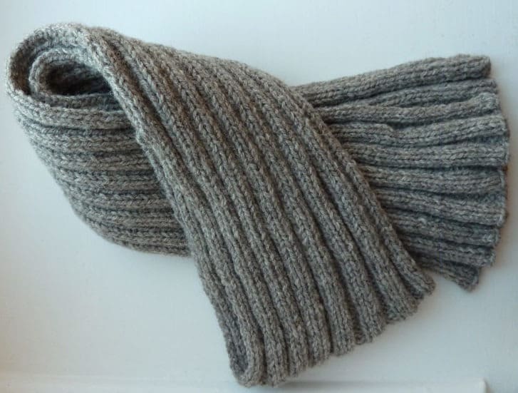 Shetland Wool Mid Grey Scarf