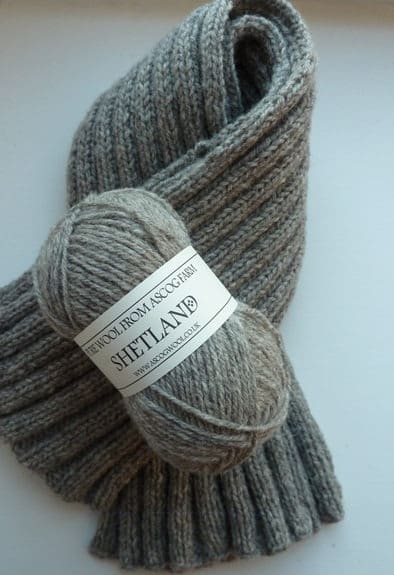 Shetland Wool 50g ball DK - Mid Grey